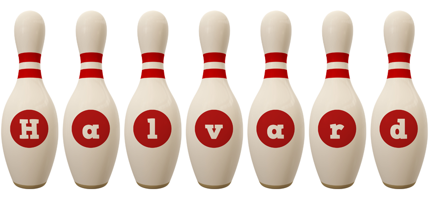 Halvard bowling-pin logo