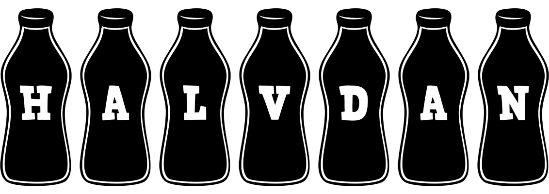 Halvdan bottle logo