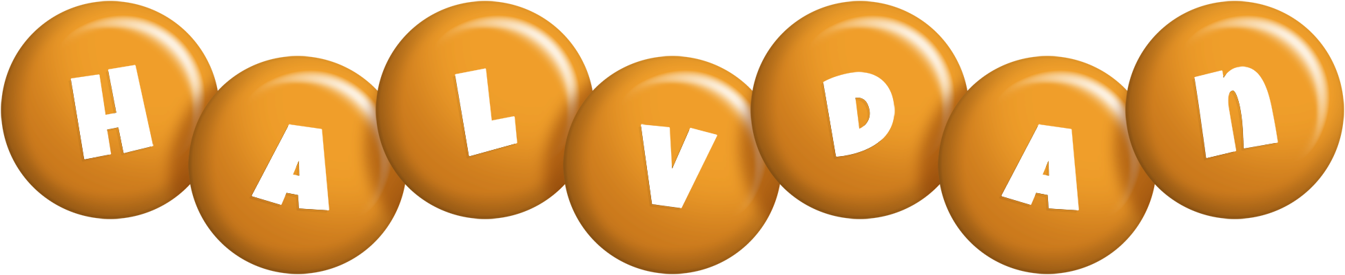 Halvdan candy-orange logo