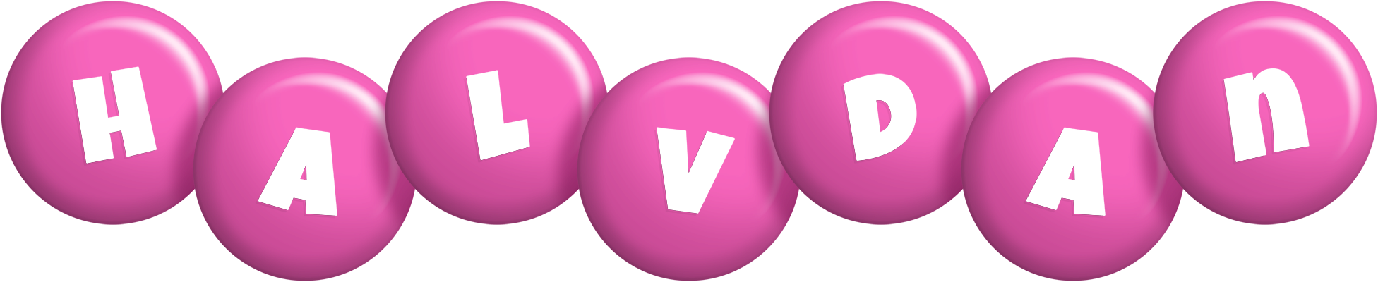 Halvdan candy-pink logo