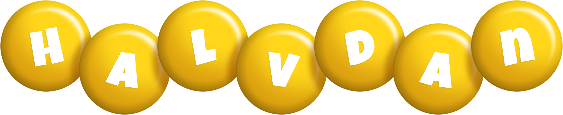 Halvdan candy-yellow logo