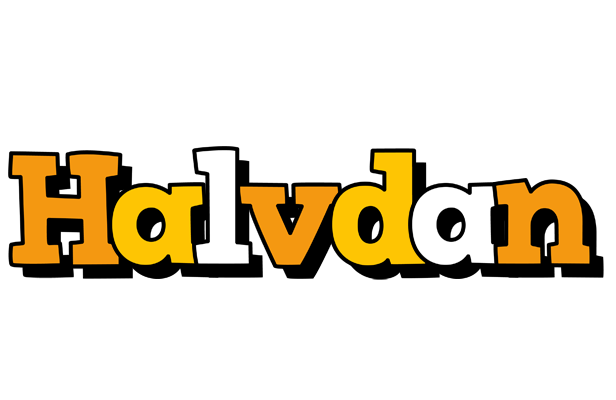 Halvdan cartoon logo