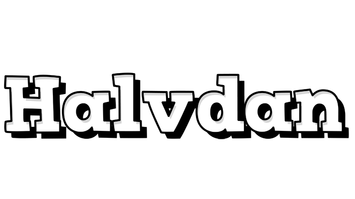 Halvdan snowing logo