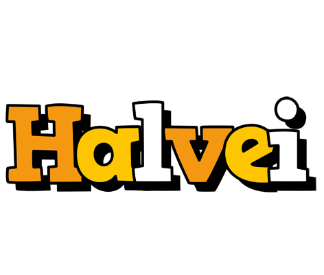 Halvei cartoon logo