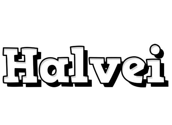 Halvei snowing logo