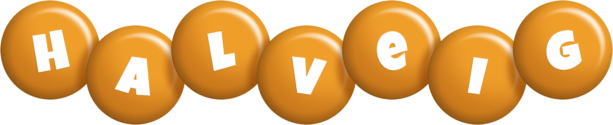 Halveig candy-orange logo