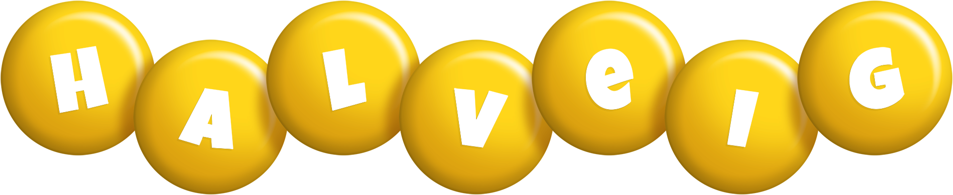 Halveig candy-yellow logo