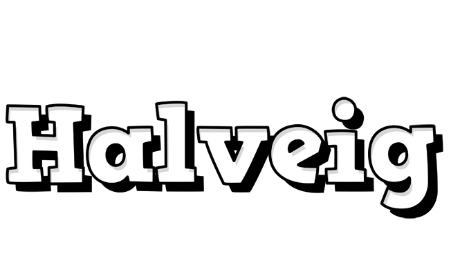 Halveig snowing logo