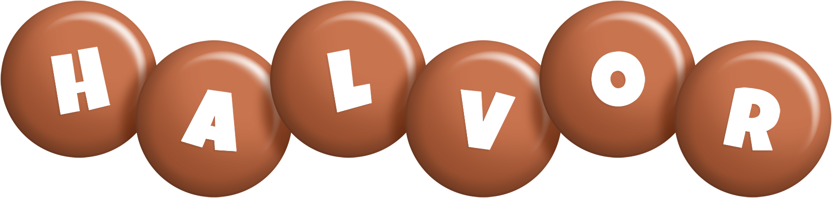 Halvor candy-brown logo