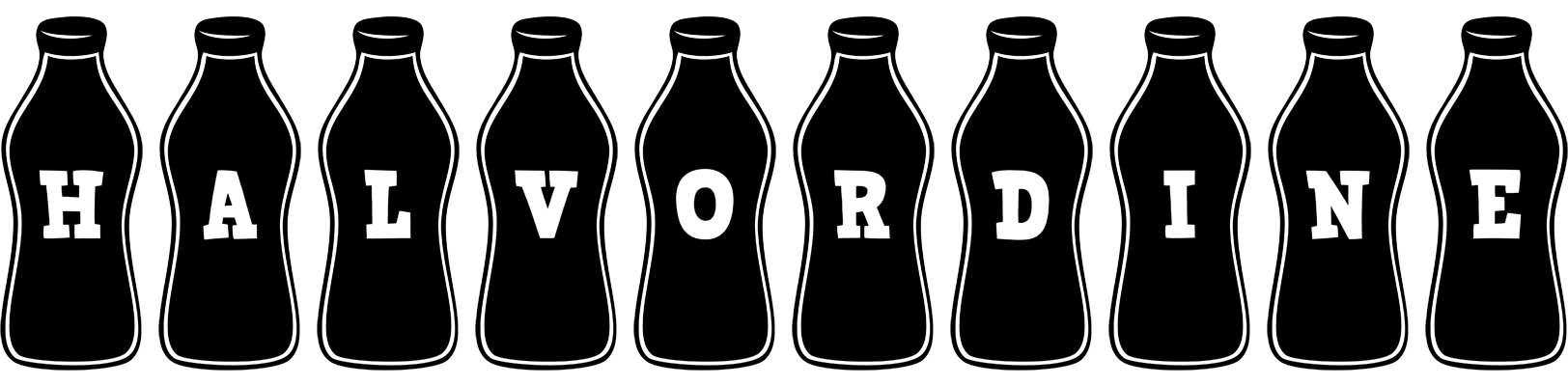 Halvordine bottle logo