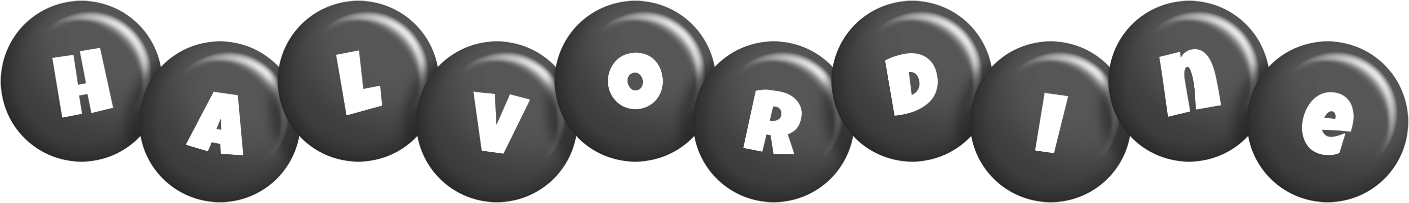 Halvordine candy-black logo