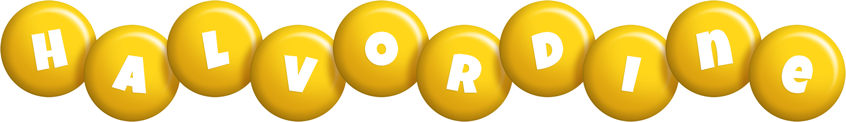 Halvordine candy-yellow logo