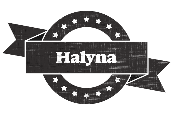 Halyna grunge logo