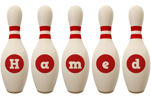 Hamed bowling-pin logo