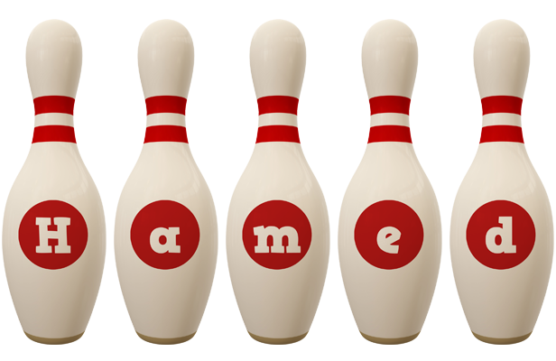 Hamed bowling-pin logo
