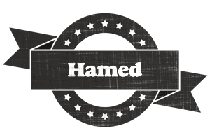 Hamed grunge logo