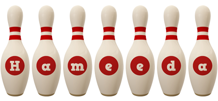 Hameeda bowling-pin logo