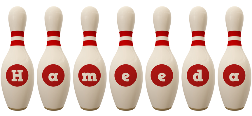 Hameeda bowling-pin logo
