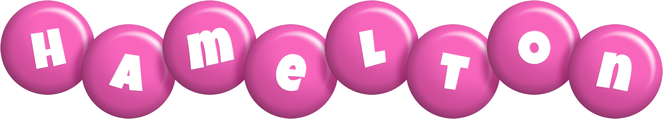 Hamelton candy-pink logo