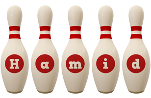 Hamid bowling-pin logo