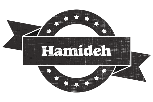 Hamideh grunge logo