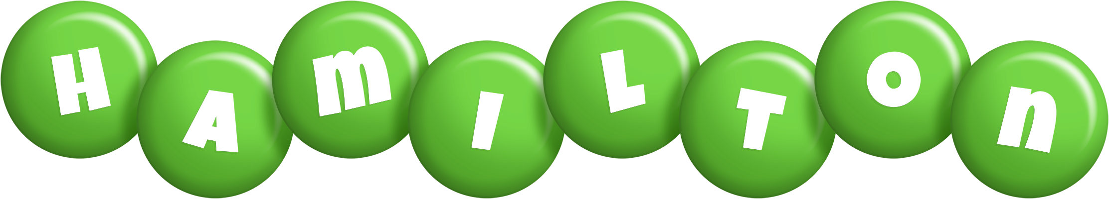 Hamilton candy-green logo