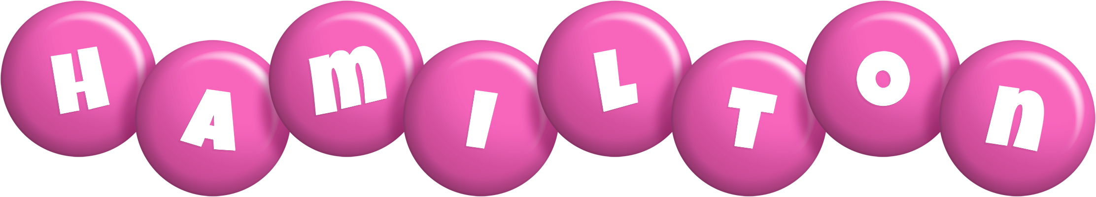 Hamilton candy-pink logo