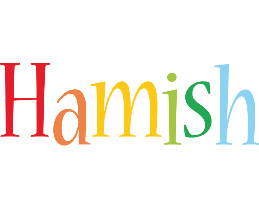 Hamish birthday logo