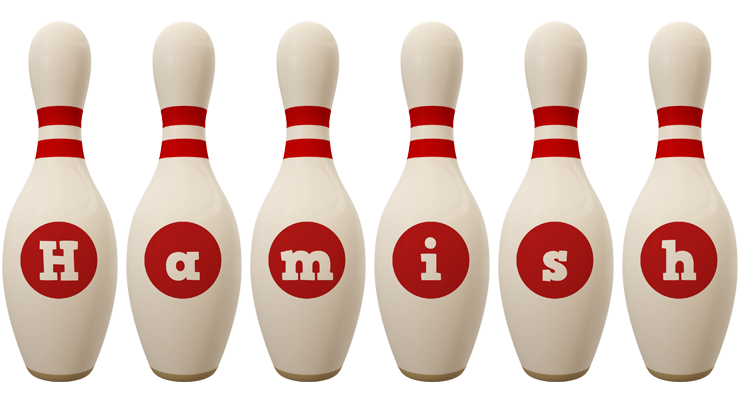 Hamish bowling-pin logo