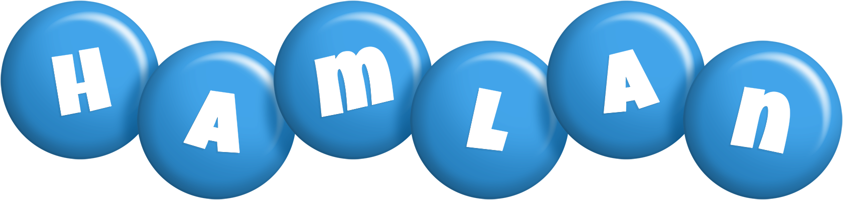 Hamlan candy-blue logo