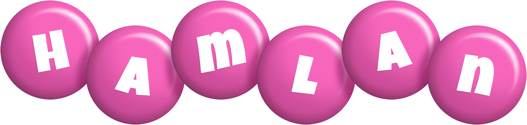 Hamlan candy-pink logo