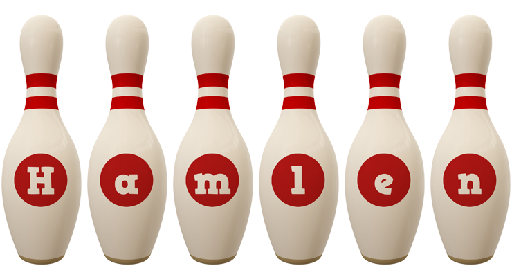 Hamlen bowling-pin logo
