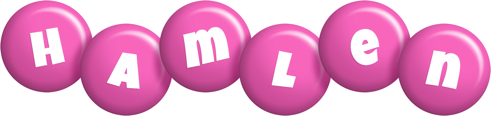 Hamlen candy-pink logo