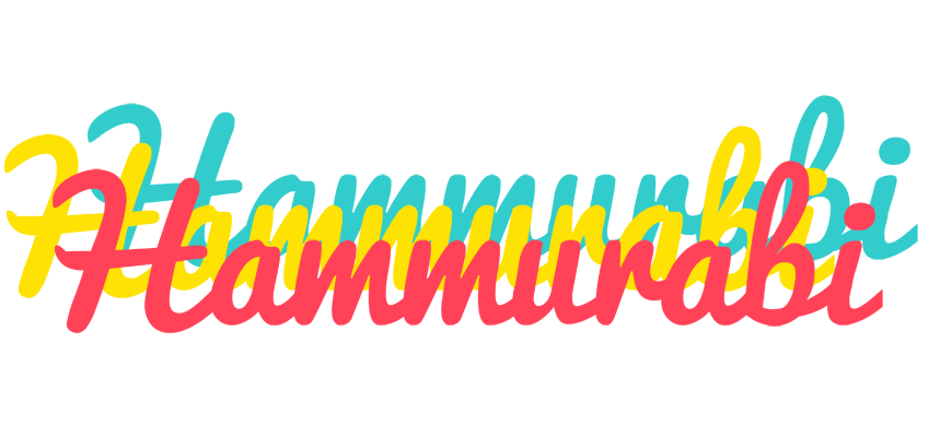 Hammurabi disco logo