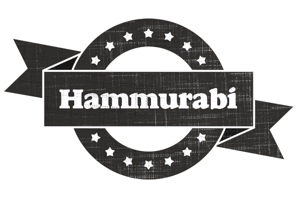 Hammurabi grunge logo
