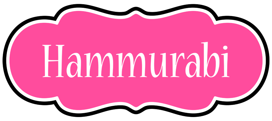 Hammurabi invitation logo