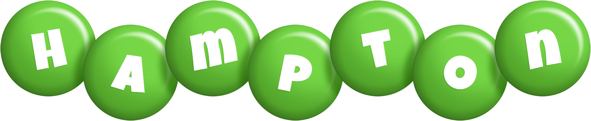 Hampton candy-green logo