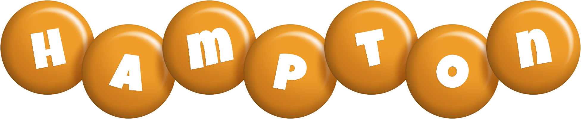 Hampton candy-orange logo