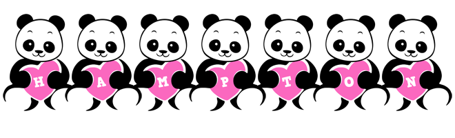 Hampton love-panda logo