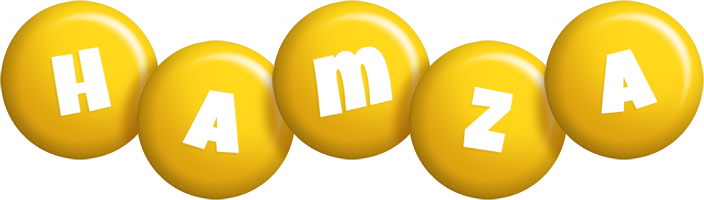 Hamza candy-yellow logo