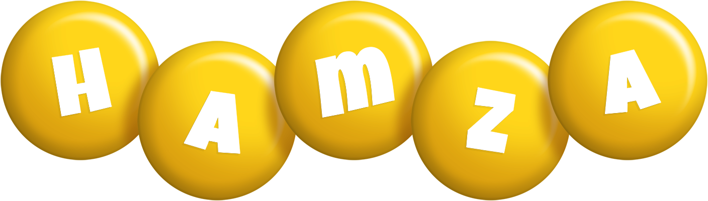 Hamza candy-yellow logo