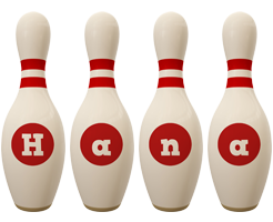 Hana bowling-pin logo