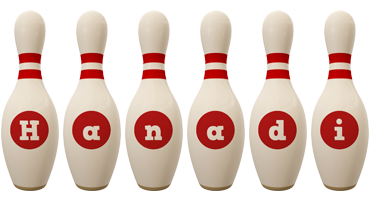 Hanadi bowling-pin logo