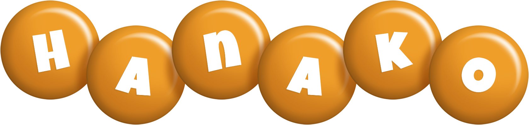 Hanako candy-orange logo