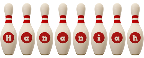 Hananiah bowling-pin logo