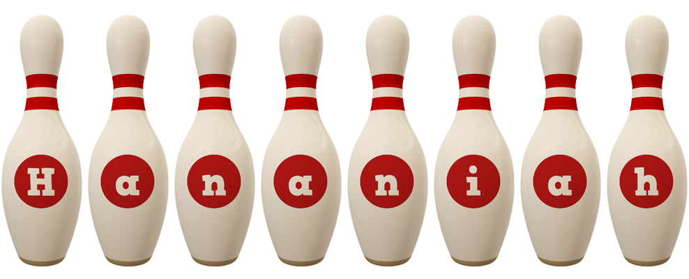 Hananiah bowling-pin logo