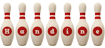 Handine bowling-pin logo