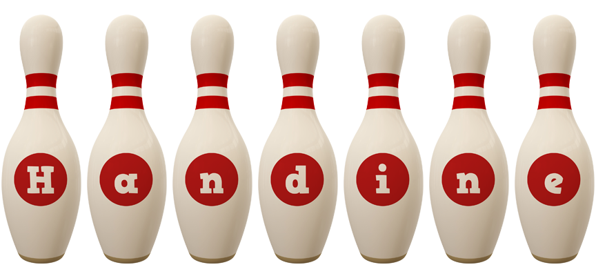 Handine bowling-pin logo