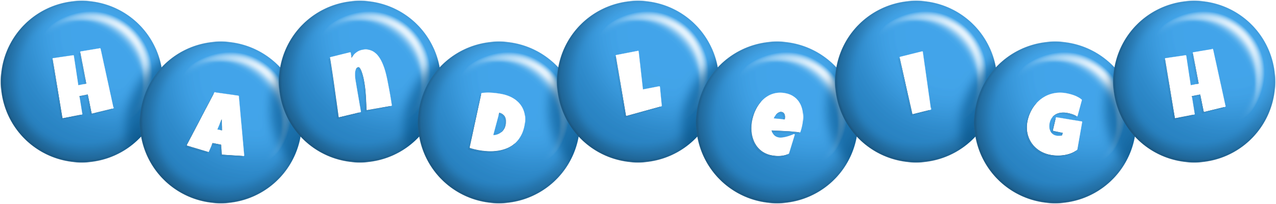 Handleigh candy-blue logo