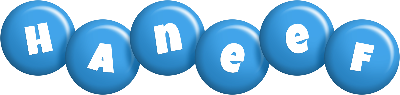 Haneef candy-blue logo